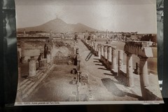 Photo Albumin Italy Brogi Pompeii Vesuvius Volcano Temple Ruin Naples Forum Picture