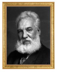 Alexander Graham Bell Photograph in a Aged Gold Frame