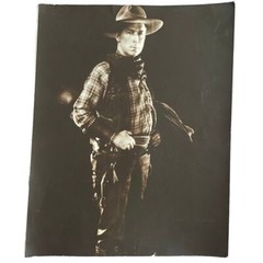 Ephemera lot of 3 old sepia 11X14 photo prints western actors films Hollywood