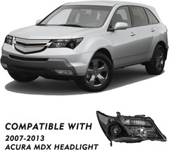 Headlight Assembly Pair for [Hid/Xenon] 2007-2013 Acura MDX W/O Adaptive Only Pr