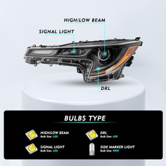 Headlight Assembly Fit for 2020 2021 2022 Toyota Corolla SE XLE XSE with LED DRL
