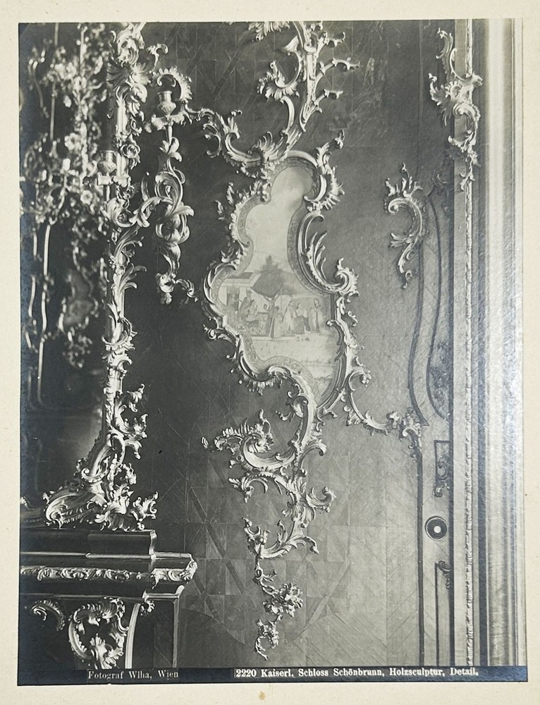 Schloss Schönbrunn Vienna Rococo Baroque Boiserie Panel Photo Print Wlha 1890