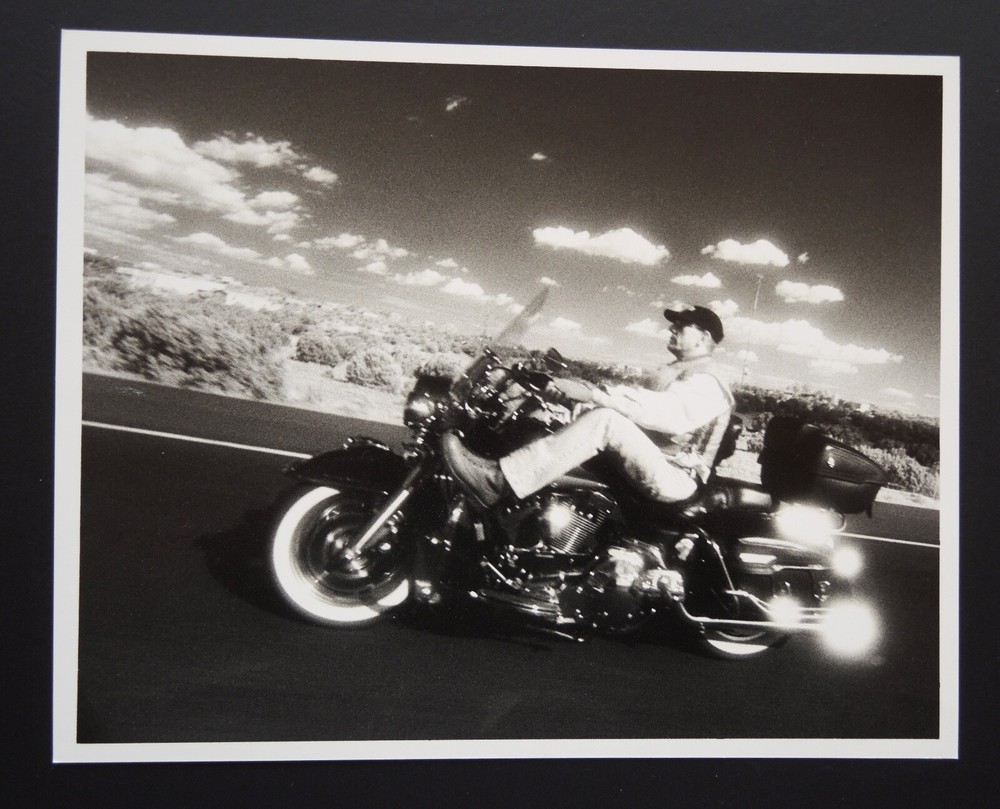 Fine Art Darkroom Print from «Man On Harley» -Gordy and the Pussycats
