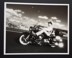 Fine Art Darkroom Print from «Man On Harley» -Gordy and the Pussycats
