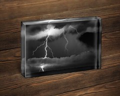 Black and white lightning photography wall art hanging photo night sky picture