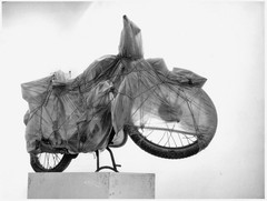 CHRISTO: Wrapped Motorcycle – 1962 – Original Vintage Photograph