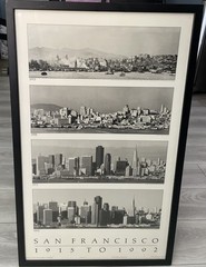 1915 To 1992 Photolithography Of San Francisco Framed