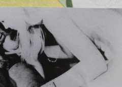 Photo slide woman nude art model GDR 1970 reprint vintage bra