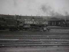 Steam Locomotive Station Norfolk & Western Photograph Vtg 50s Railroad Station
