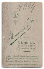 Photograph Hermann Tietz, Berlin-SW, Leipziger-Strasse 46-49, portrait Bürgerli