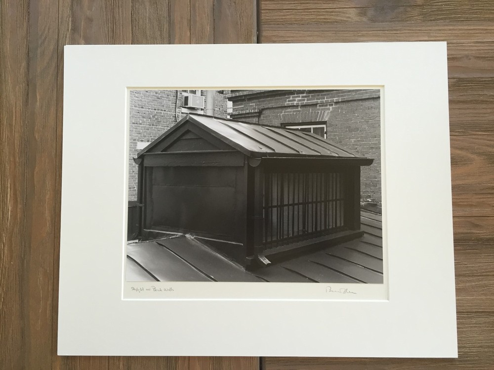 BRUCE BLUM SIGNED B&W Photo Print (10″X 13″)-«Skylight and Brick Wall «