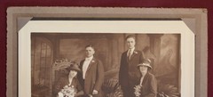 Antique Photograph of Four People In a Conservatory or Greenhouse