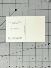 Thom Lussier Art Show Announcement Card May 2000 NYC