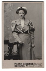 Photograph Franz Ehrlich, Dresden, Königsbrückerstr. 105, Young Woman in Elegant
