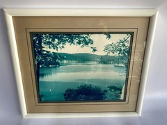 Lake Arrowhead Landscape Photograph Framed Art Gallery Sticker 21 x 18