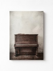 Jason Stoddart “The Piano” Canvas Wall Art 18×12 Antique Upright Piano See Pics