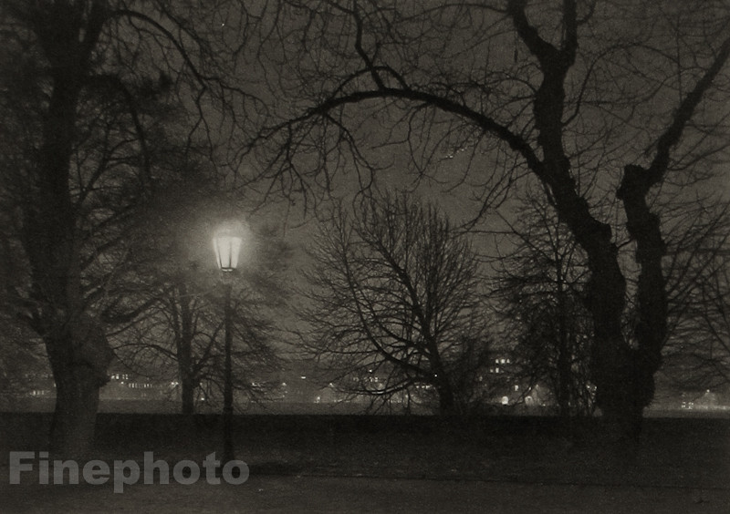 1950/78 JOSEF SUDEK Vintage Czech Photo Gravure KAMPA ISLAND NIGHT LANDSCAPE Art