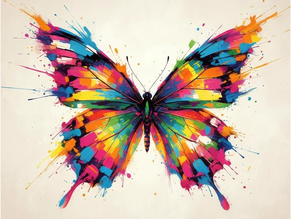 Colorful Butterfly Digital Art – Instant Download, No Shipping