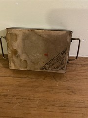 Vintage Fred Thompson Oddities Miniature Tray Art Pressed Moth & Plant Stamped