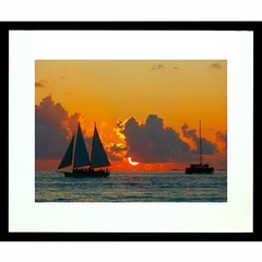 KEY WEST Sunset Boat 11×14 Matted Art Photo Photograph Florida Key Tropical Sail