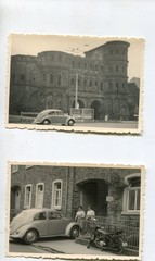7 Vintage Photos Beetle Cars Circa 1950, 1960, 7x7cm
