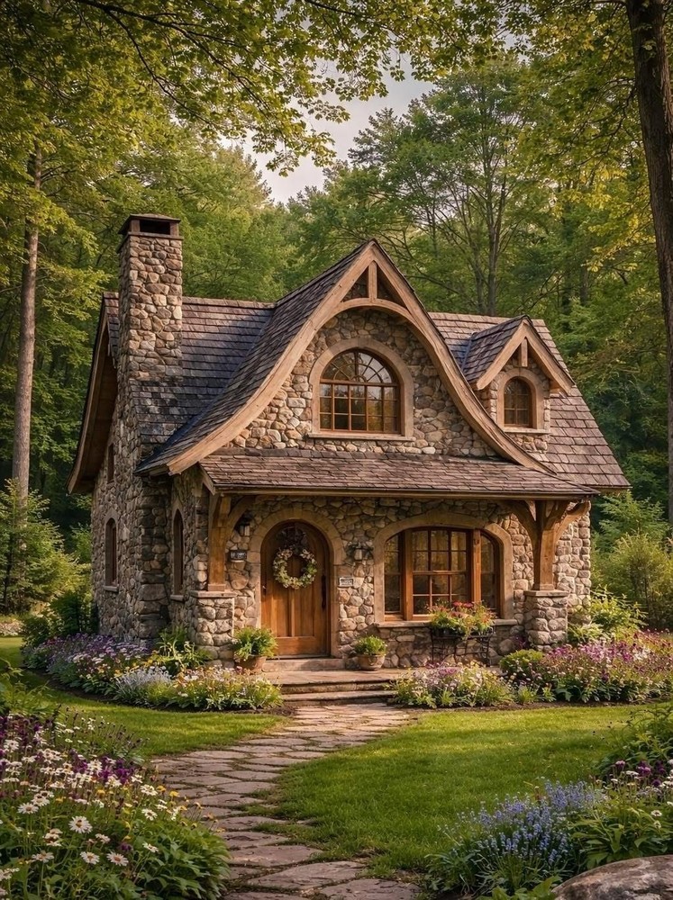 8*10 cozy cottage house photo print warm beautiful home wall art decor bedroom