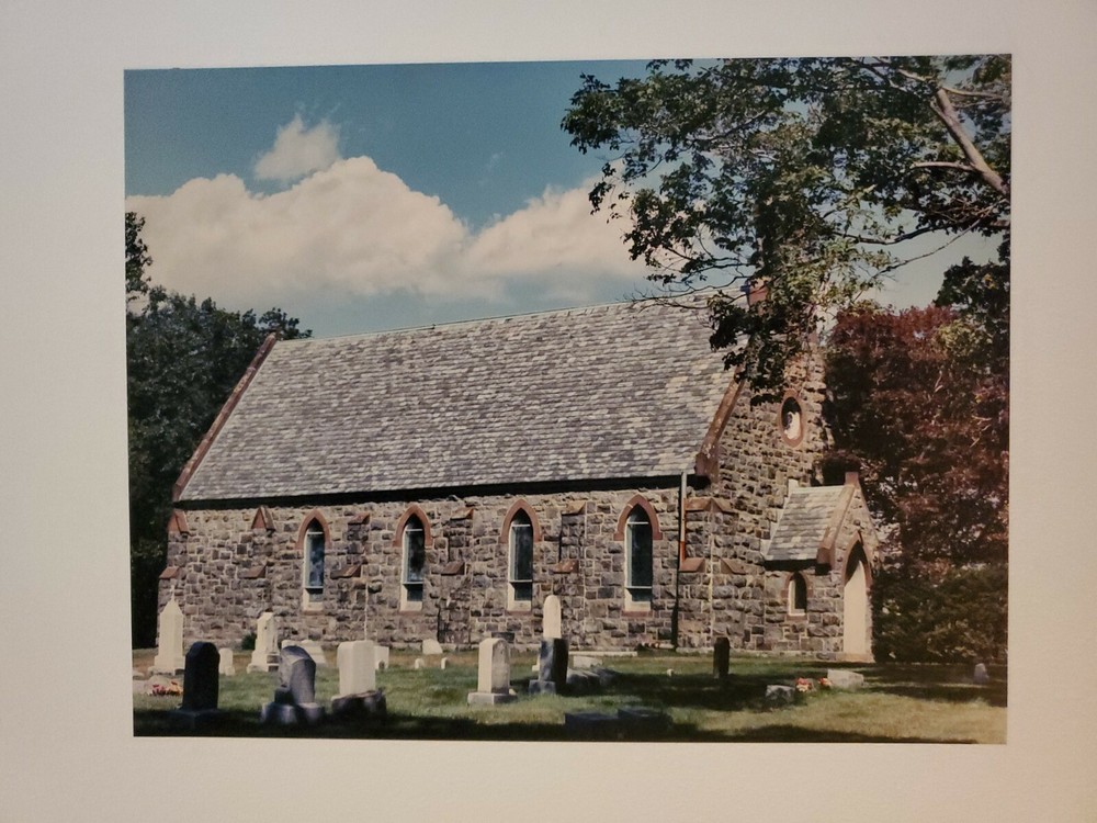 CHURCH CEMETERY ORIGINAL SIGNED ART PHOTO COLOR STETTNER VTG MATTE NJ CAMERA