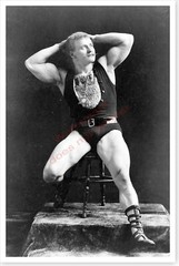 Bodybuilder Eugene Sandow Seated Beefcake Silver Halide Photo Gay Interest
