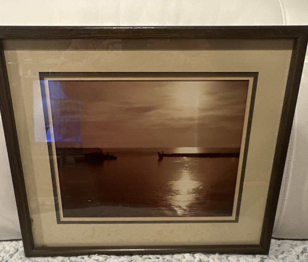 Professional Framed Photography Evening Boats Photograph Not Print 17×20