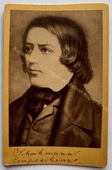Orig CDV photo photograph picture old fashion around 1865 composer music Robert Schumann