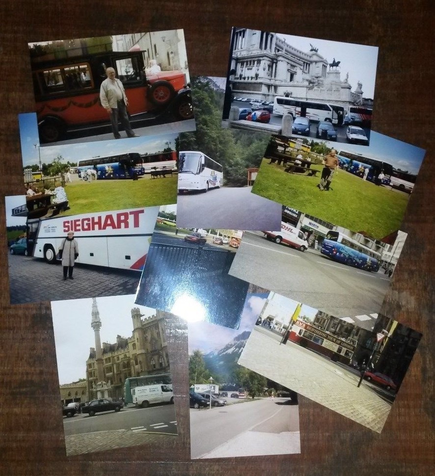 11 photos buses each approx. 9×13 cm bus incl. vintage car ks5048i-