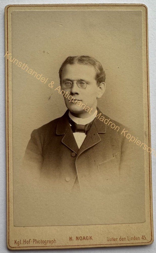orig. CDV photo photograph picture old Mr. Mann fashion around 1889 Noack Berlin