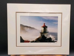 King Wu Matted Photography # Print HACETA HEAD, OR Lighthouse 5×7 Matted 9×11