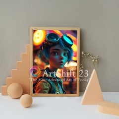 Printable Wall Art Digital Download Ai Image Background Desktop Art -Neon Dreams