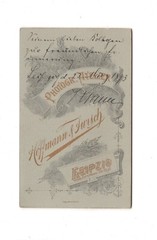 CDV photo portrait of a man with dedication-Leipzig 1893