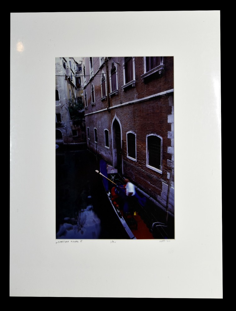 13″ Limited Edition Photo Bill Bibb American Artist Venetian Canal Gondola Italy