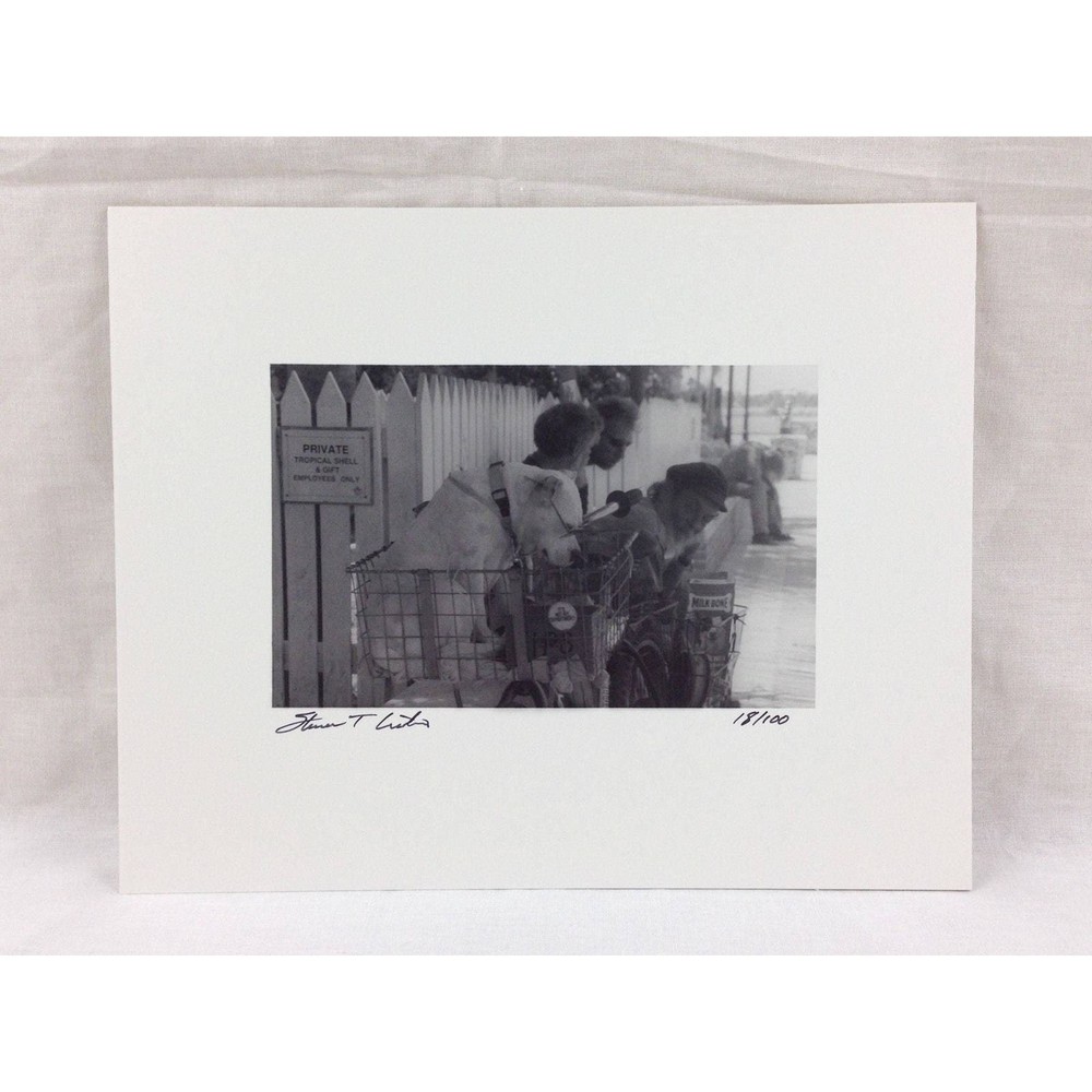 Signed & Numbered Black and White Photography Man & Dog Key West FL