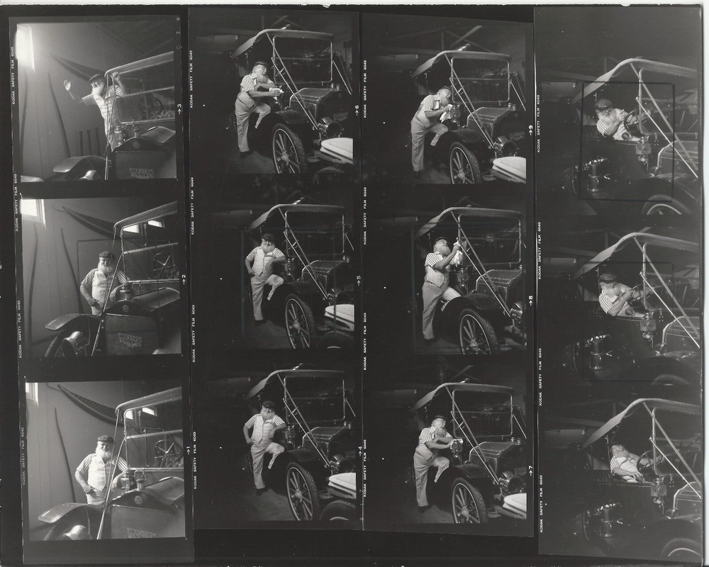 Man w/ Flanders Antique Car R HENDRICKSON Negatives & Photo Contact Sheet R28