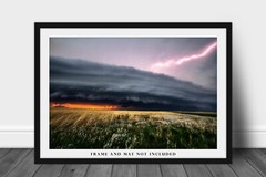Storm Photography Print – Picture of Thunderstorm with Lightning in Kansas