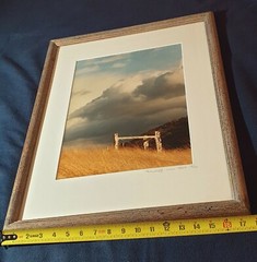 FRAMED RUSTIC WESTERN USA PRAIRIE FRAMED PHOTOGRAPH 1984 SIGNED SOUTHWEST ART