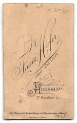 Photograph Franz Hofer, Augsburg, Morellstr 27, portrait of a soldier in Unifo