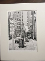 BRUCE BLUM SIGNED B&W Engraving (16″X 20″)-» No Cruising»