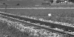 glass negative, Puchberg am Schneeberg, train line, railway track, by E. Pezdika