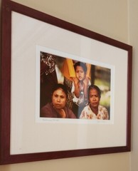 Vtg «Bolinese Child» Signed Art Photograph ’94 14×17 framed size John Carlson