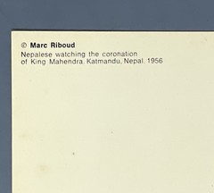 Marc Riboud (1923-2016) ICP Art Photo Print Card 4×6” Nepal Coronation Watchers