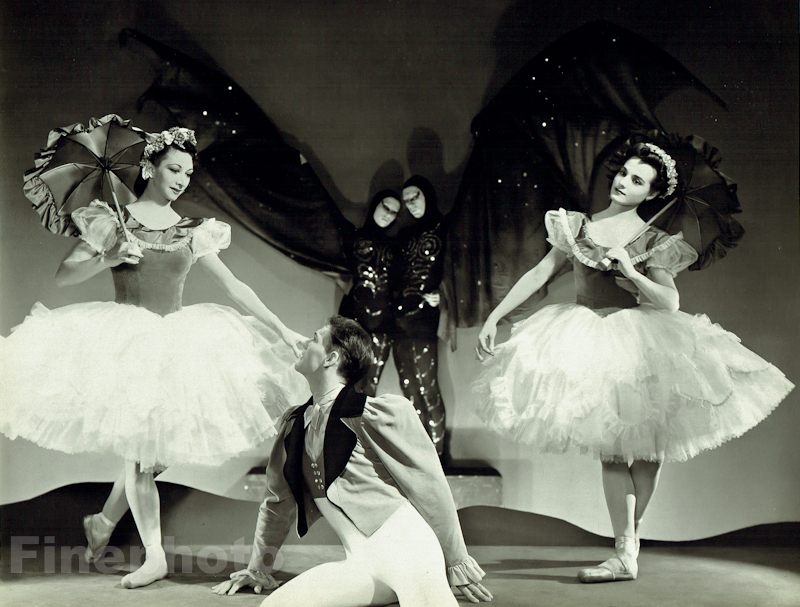 1936 NYC Ballet GEORGE PLATT LYNES Dancers Costume THE BAT Large Photo Gravure