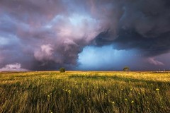 Storm Photography Print: Oklahoma Supercell Thunderstorm Stormy Weather Picture