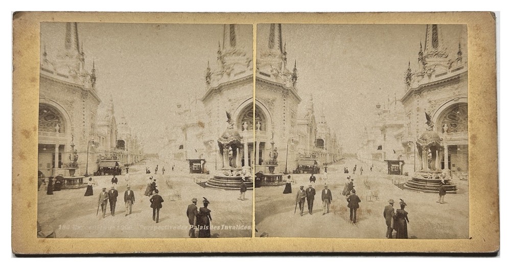 World’s Fair Paris 1900 Stereo Photo Album Vintage Albumine Tirage Original