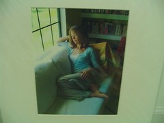 MATTED PHOTOGRAPHY Woman sitting on couch by Larry Santucci 16×20