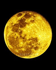 Full Yellow Moon Phase Home & Office Wall Decor, 8×10 inch Photo Print M1305